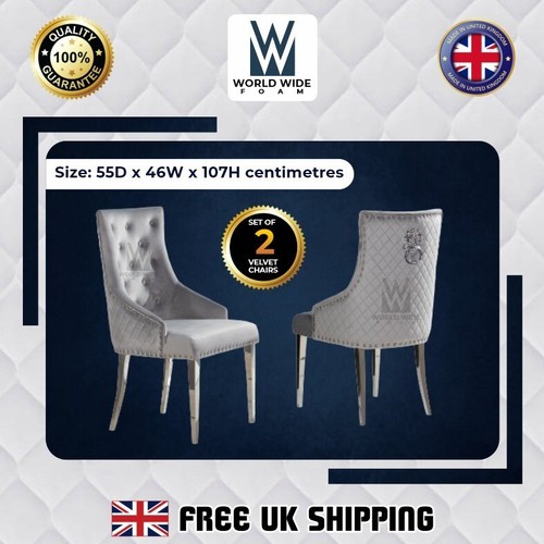 Set velvet dinning chairs - of,