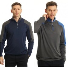 Island Green Mens Lined Windstopper Sweater Top 1/4 Zip