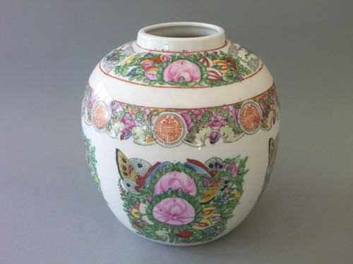 Vintage ginger jar - vintage, green
