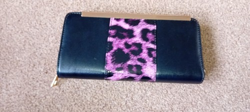 Black purse with purple - , &