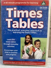 ELC Early Learning Centre TIMES TABLES DVD Age 4-11yrs 60mins Key Stage 1-2