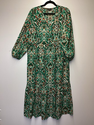 Frank usher green - green, patterned