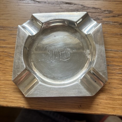Vintage silver ashtray 1950 - ashtray,