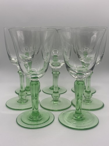 Vintage green stemmed - stemmed, mixed