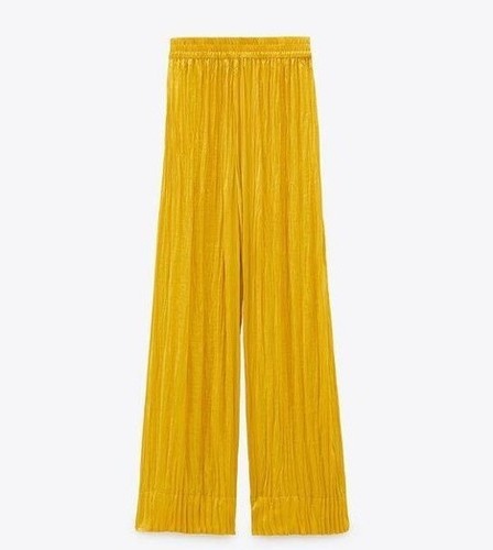 Zara yellow wide leg - yellow, wide-leg