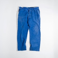 Vintage 80s Distressed Workwear Cotton Chore Trousers - 40x29