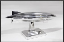 Art Deco Airship Blimp Zeppelin Aluminium Desk Ornament Hindenburg Xmas Gift