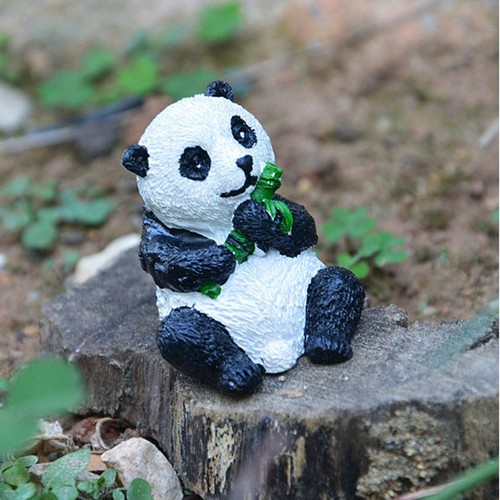 Terrarium panda ornament mini - terrarium,