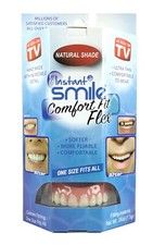 Instant Smile Comfort Fit Flex Cosmetic Teeth Natural Shade Upper Veneer