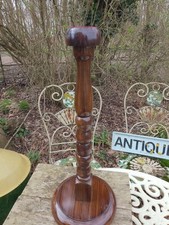 Tall 50cm High Vintage Wooden Bobbin Turned Hat Display Stand
