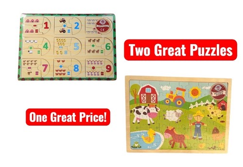 Wooden farm number counting - number,