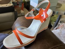 Charles Jourdan Orange White
