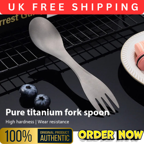 Titanium spork camping - titanium,