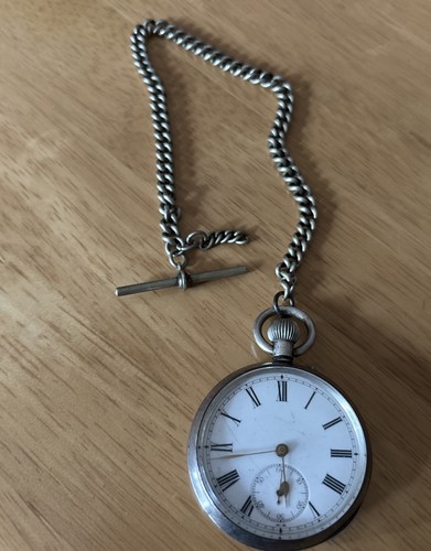 Antique silver large fob - ~,