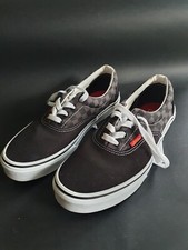 Vans ERA Black Grey Check Flame Logo Trainers UK 5 Superb