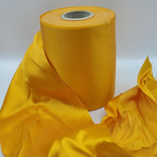 130mm satin ribbon orange gold - satin,