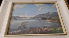 Vintage 1960s Vernon Ward Framed Jewel Of Lakeland landscape Scene
