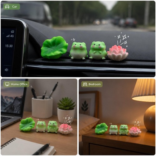 Mini resin frogs figurines - frogs,