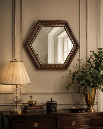 Vintage hexagon wall - vintage,