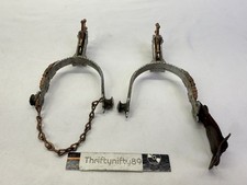 Retro Unbranded Western Cowboy Boot Spurs Pair Jingle Rodeo USA MADE