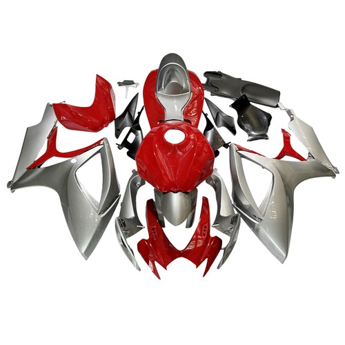 Red silver fairing kit - red,
