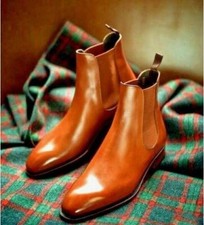 New Tan Ankle Leather Chelsea