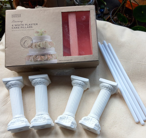 Set of4 white plaster - of4, m&s