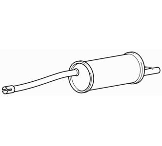 Rear exhaust silencer - exhaust, back