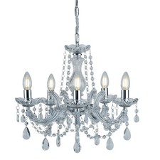 5 Lights Chrome Finish Ceiling