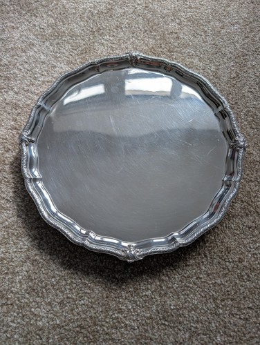 1957 sterling silver salver - 1957,