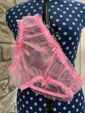 Sissy gathered pink pvc