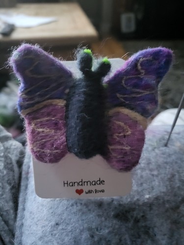 Needle felted brooch handmade - felted,
