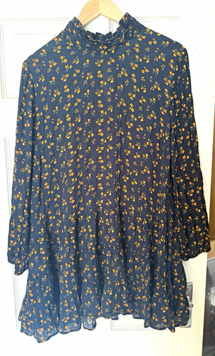 Zara navy yellow floral - navy,