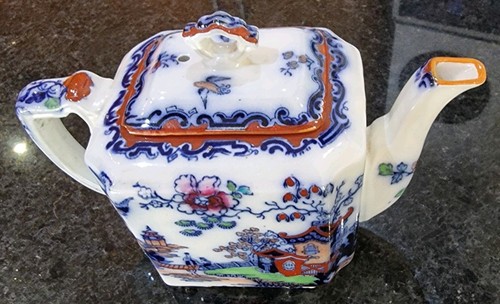 Victorian teapot willow - teapot,