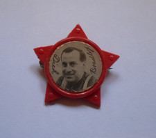 Dick Bradley     SPEEDWAY  1950`s  early  original star   photo badge