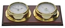 Marine style Barometer & Clock