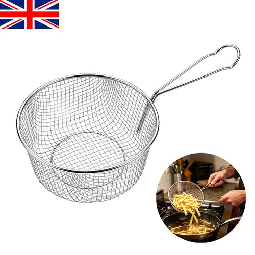 Chip frying basket with handle - frying,