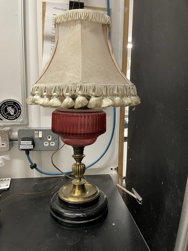 Vintage antique oil cranberry