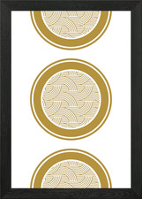 Gold Circle Pattern Framed
