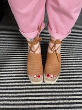 topshop Tan suede wedges Bnwt