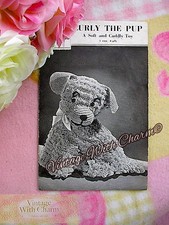 Vintage 1940s Toy Dog Knitting Pattern 'Curly The Pup' JUST £1.99