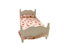 Dolls House White Single Bed