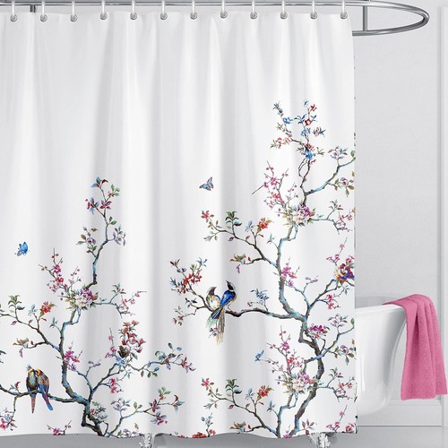 Livetty white bird floral - white,