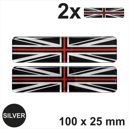 100mm black silver red - 2x,