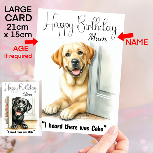 Labrador dog birthday card - labrador,