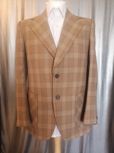 1970s mens jacket blazer check - jacket,