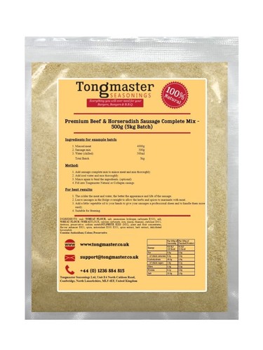 Premium horseradish sausage - horseradish,