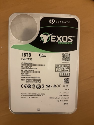 Faulty seagate exos - seagate, x16
