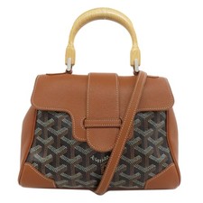 GOYARD  Saigon Mini 2WAY Handbag Coating canvas Calf Ladies [Used]