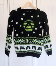 Boys X Box Christmas Jumper 9-10 Black